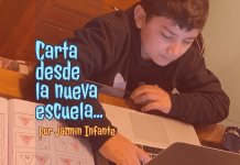 Carta desde la nueva escuela… Jazmín-Vicente LyB
